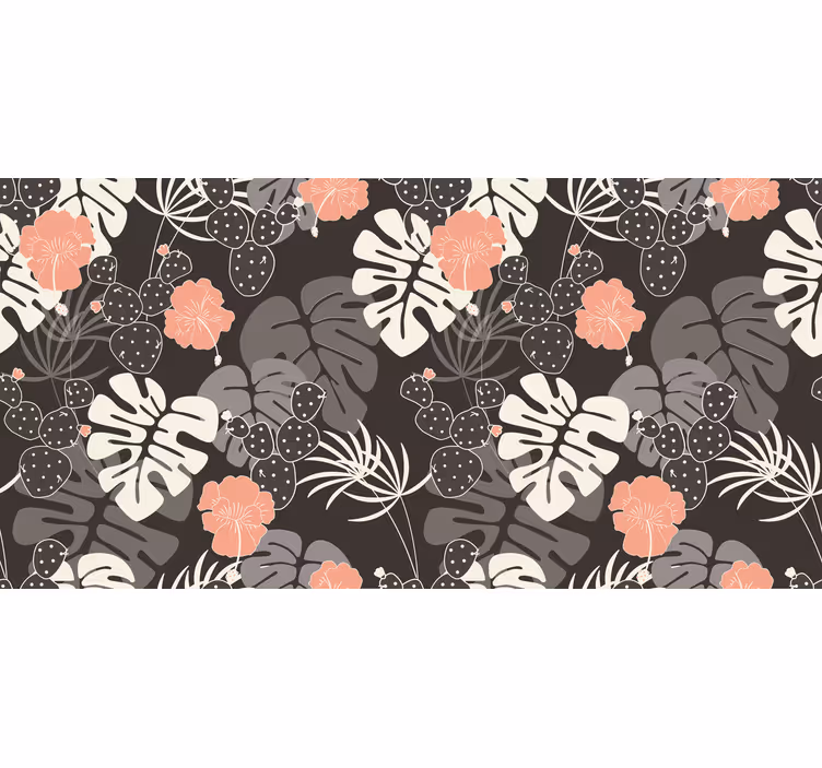 Rullgardin sovrum grå och rosa blommiga plattor - Tenstickers