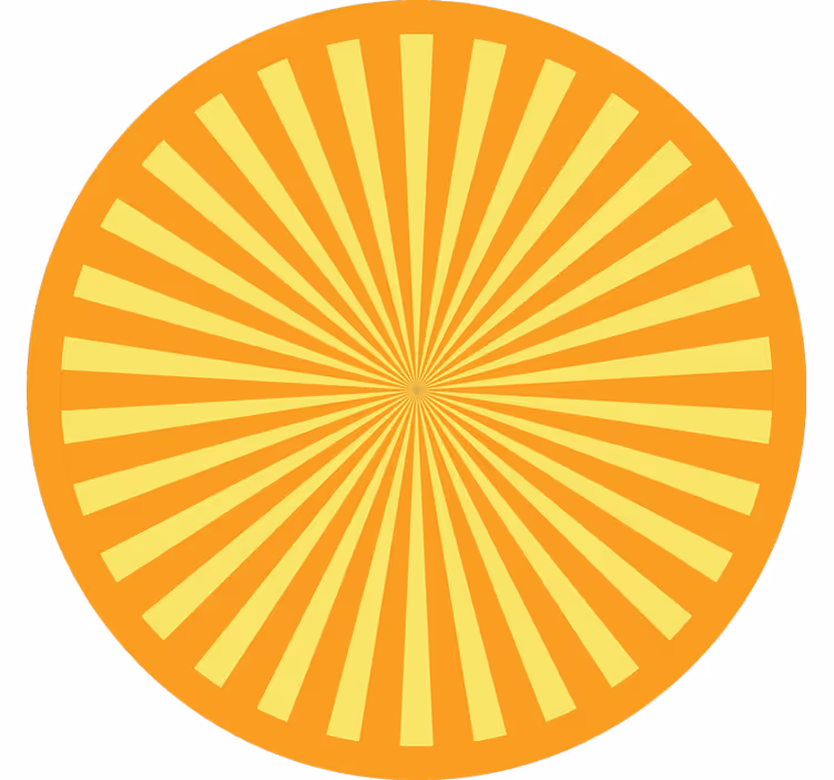 Rullgardin sovrum abstrakt solnedgång med orange toner - Tenstickers