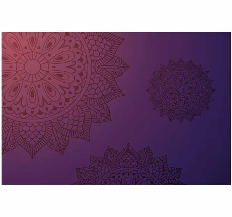 Rullgardin sovrum ljus mandala blå och ljus - Tenstickers