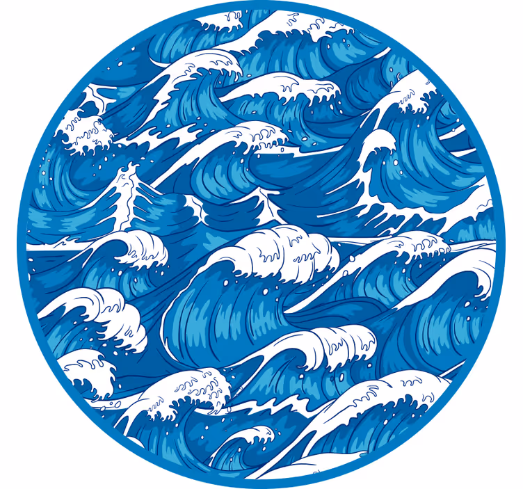 Rullgardin sovrum japanska vågor - Tenstickers