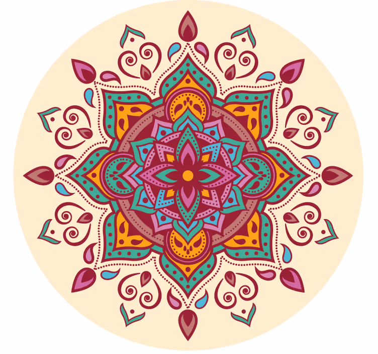 Rullgardin sovrum rosa mandala - Tenstickers