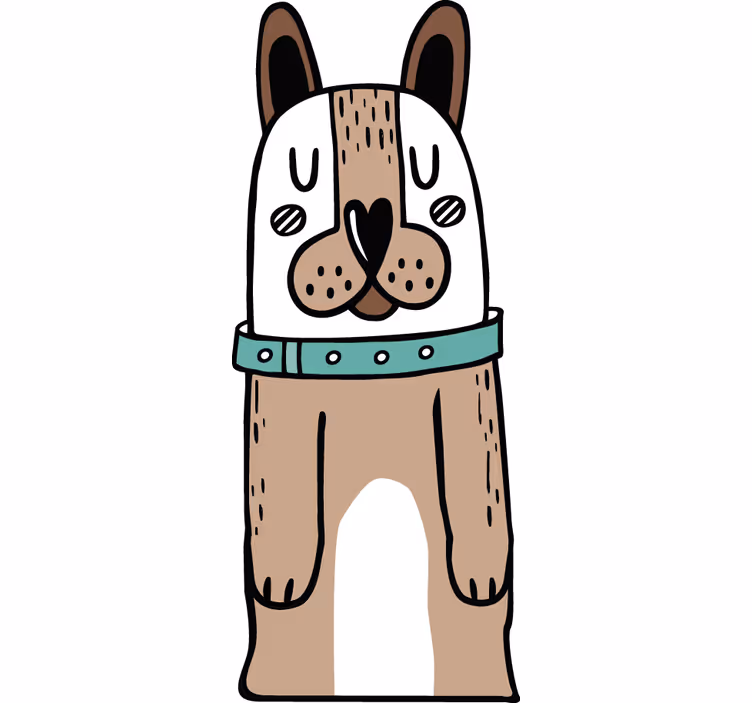 Rullgardin barn vinyl dörr hund - Tenstickers