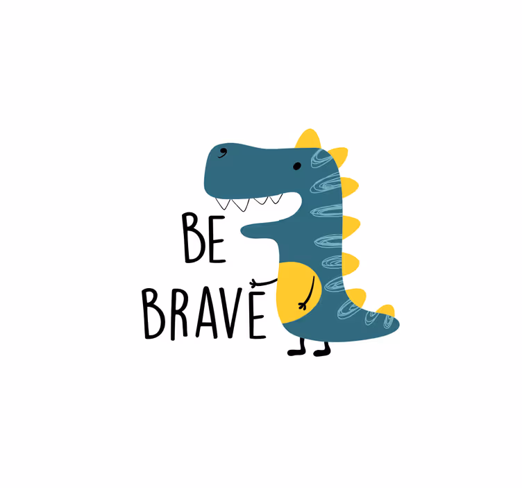 Rullgardin barn nordisk dinosaur var modig - Tenstickers