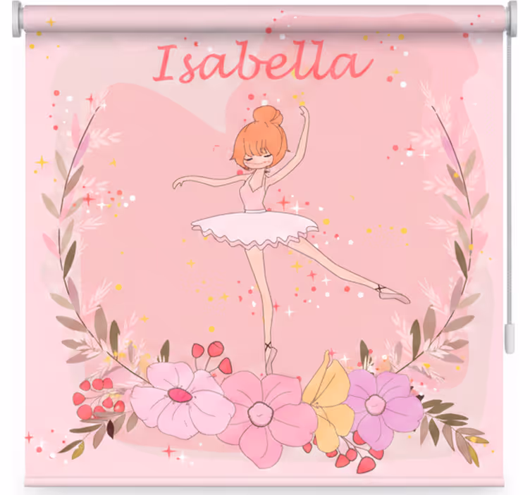 Rullgardin barn stjärnballerina med namn - Tenstickers