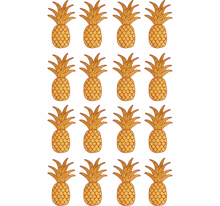 Rullgardin tonåringar patrón piña dorada - Tenstickers