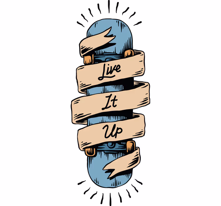 Rullgardin tonåringar skateboardmotiv - Tenstickers