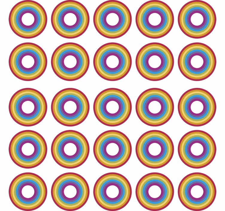 Rullgardin tonåringar geometrisk regnbåge - Tenstickers