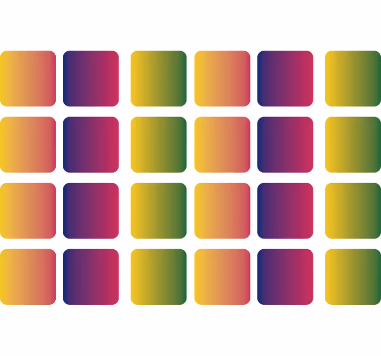 Rullgardin tonåringar geometriska fyrkanter regnbåge - Tenstickers