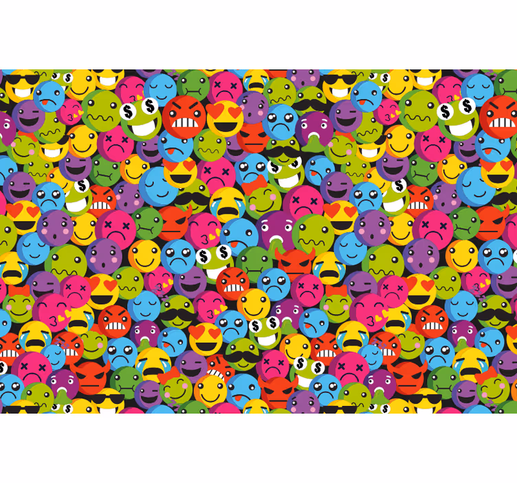 Rullgardin tonåringar emoji komposition - Tenstickers