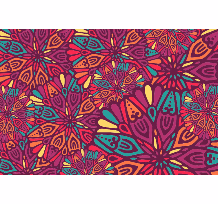 Rullgardin tonåringar rosa mandalas - Tenstickers