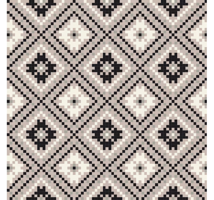 Rullgardin beige romb mönster nordisk design - Tenstickers