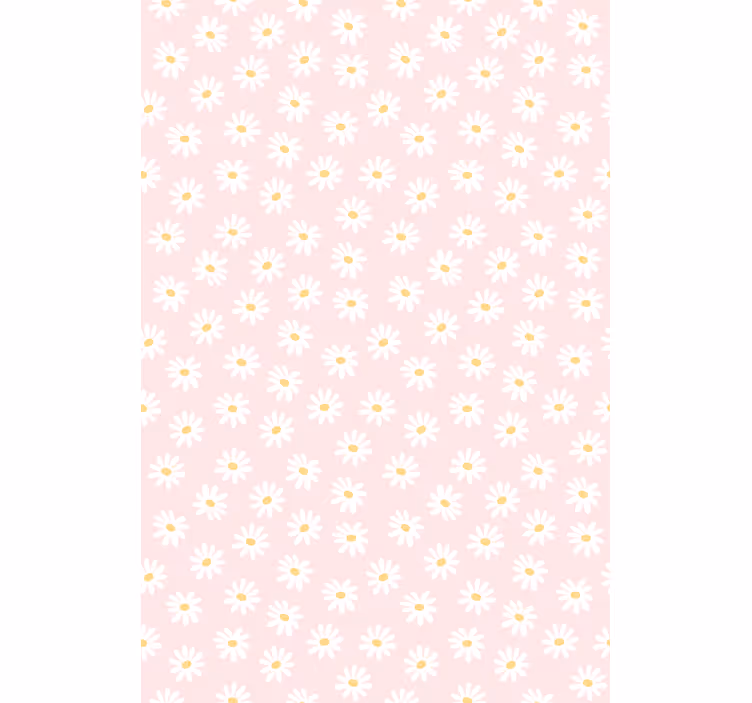 Rullgardin med blommor daisy blommönster - Tenstickers