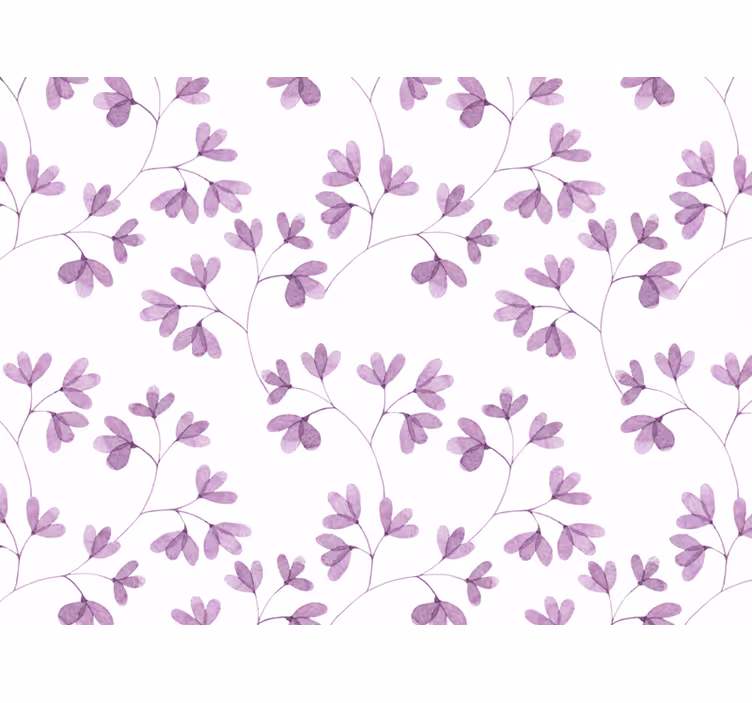 Rullgardin med blommor lila blommönster - Tenstickers