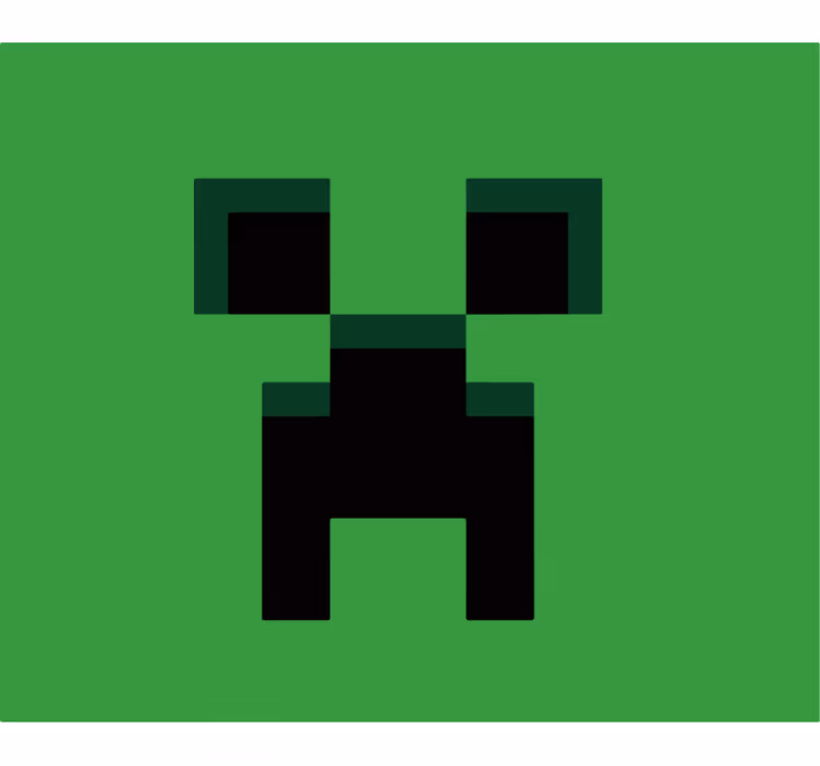 Rullgardin nörd minecraftgrön - Tenstickers