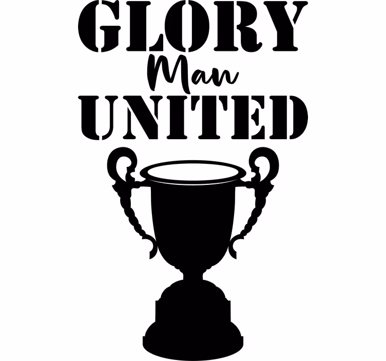 Rullgardin med text glory man united - Tenstickers