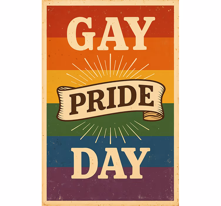 Rullgardin med text gay pride dag - Tenstickers