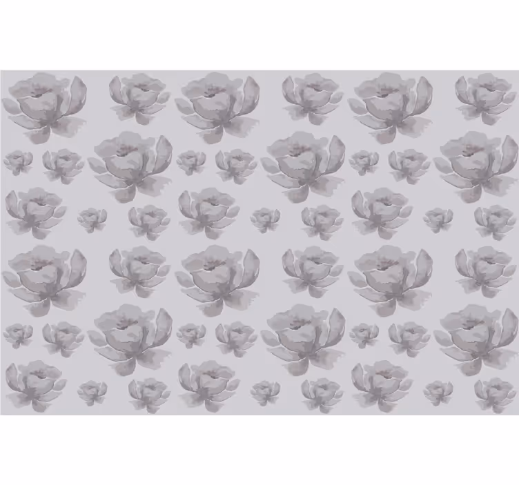 Rullgardin grå blommönster från 80-talet - Tenstickers