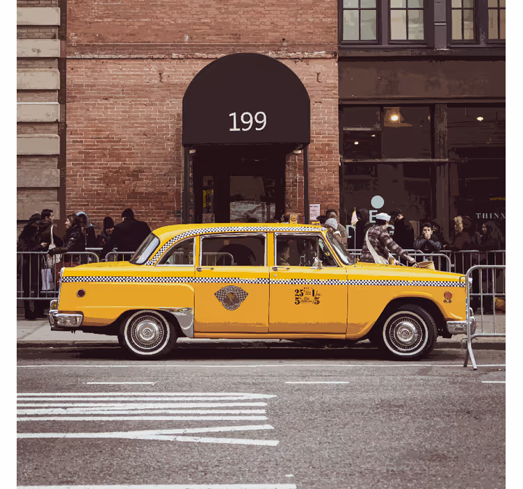 Rullgardin kontor illustration av gula new york-taxi - Tenstickers