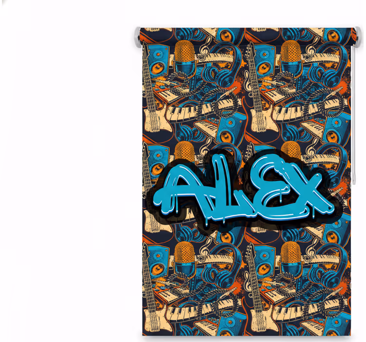 Rullgardin tonåringar anpassad musikgraffiti - Tenstickers