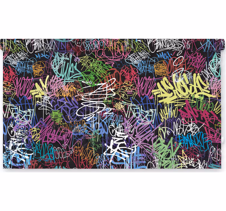 Rullgardin tonåringar street art canvasmålning - Tenstickers