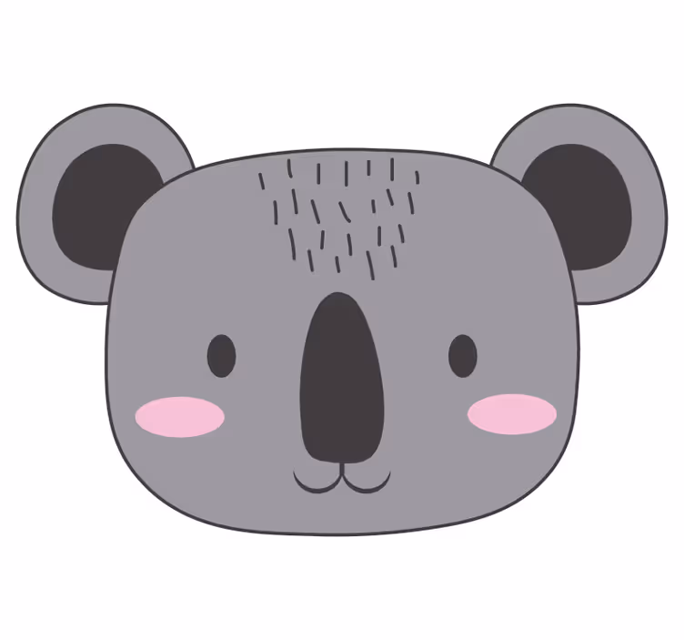 Rullgardin roligt koalaface vinylmatta - Tenstickers