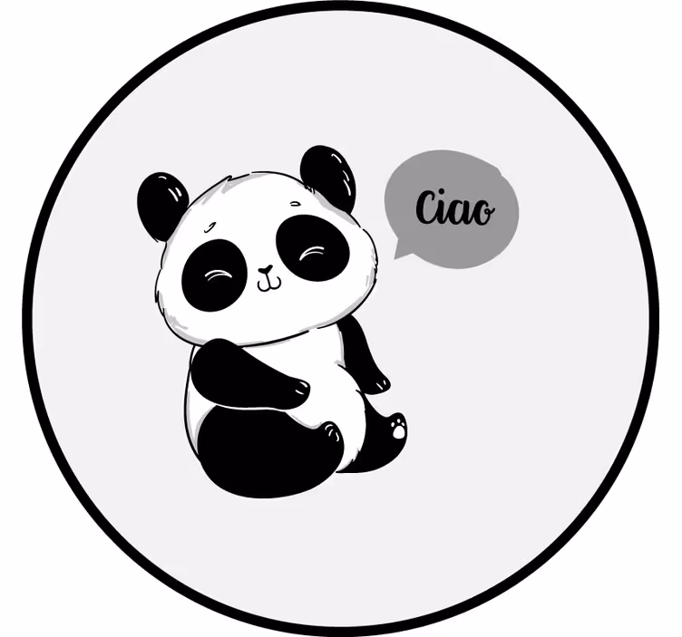 Rullgardin roligt glad panda - Tenstickers