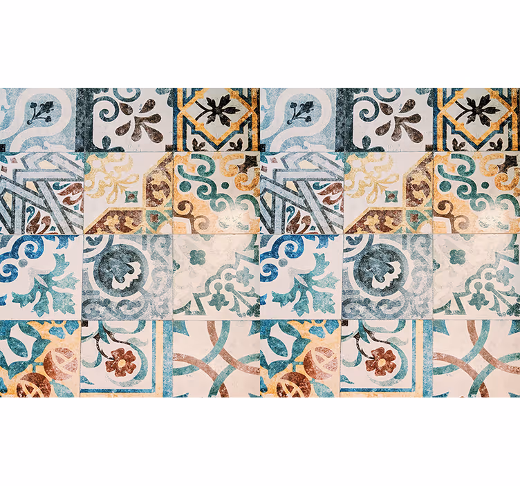 Rullgardiner rusta retro stil mosaikmönster - Tenstickers