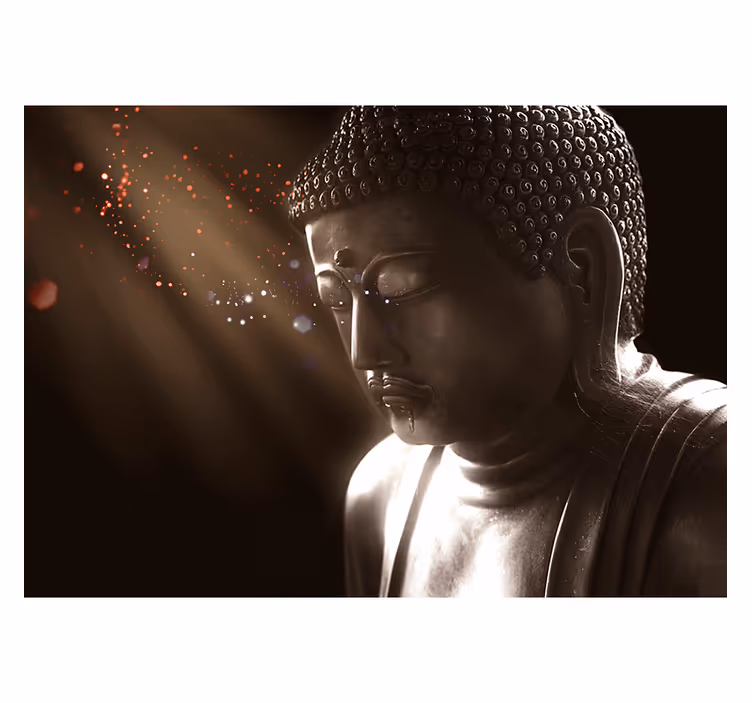 Rullgardin zen buddhabild i harmoni - Tenstickers