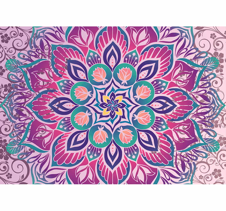 Rullgardin zen mandala designmönster - Tenstickers