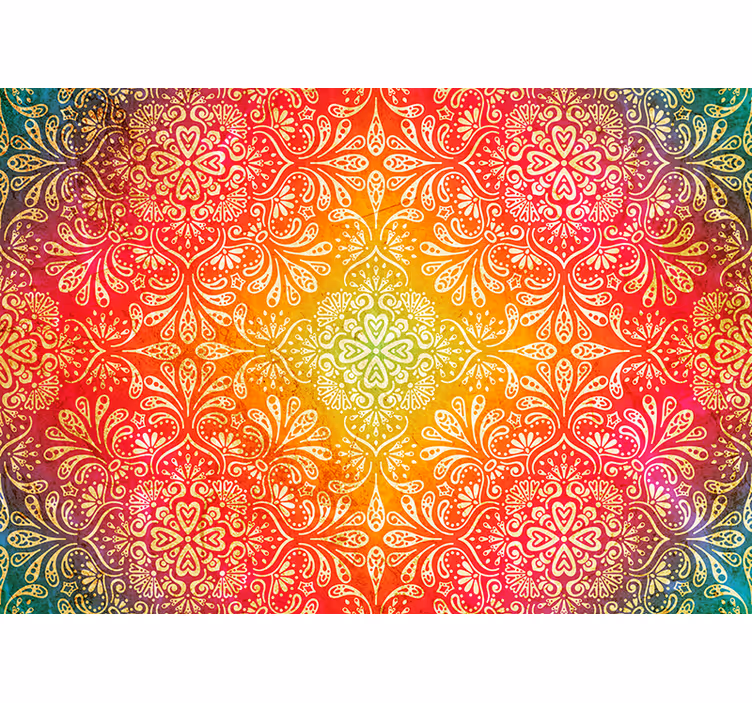 Rullgardin zen ornamental gradientmönster - Tenstickers