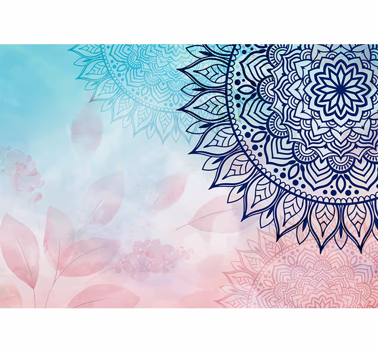 Rullgardin zen bohemisk mandala - Tenstickers