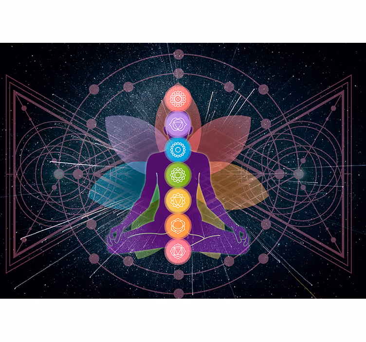 Rullgardin zen mystisk chakras - Tenstickers