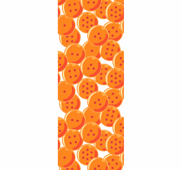 Rullgardin orange drakbollar - Tenstickers