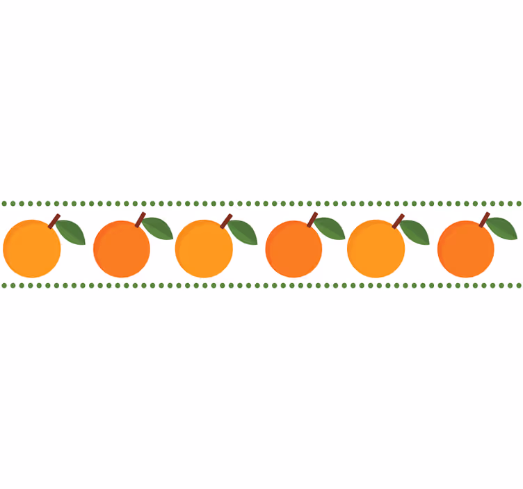 Rullgardin orange elegant orange kant - Tenstickers