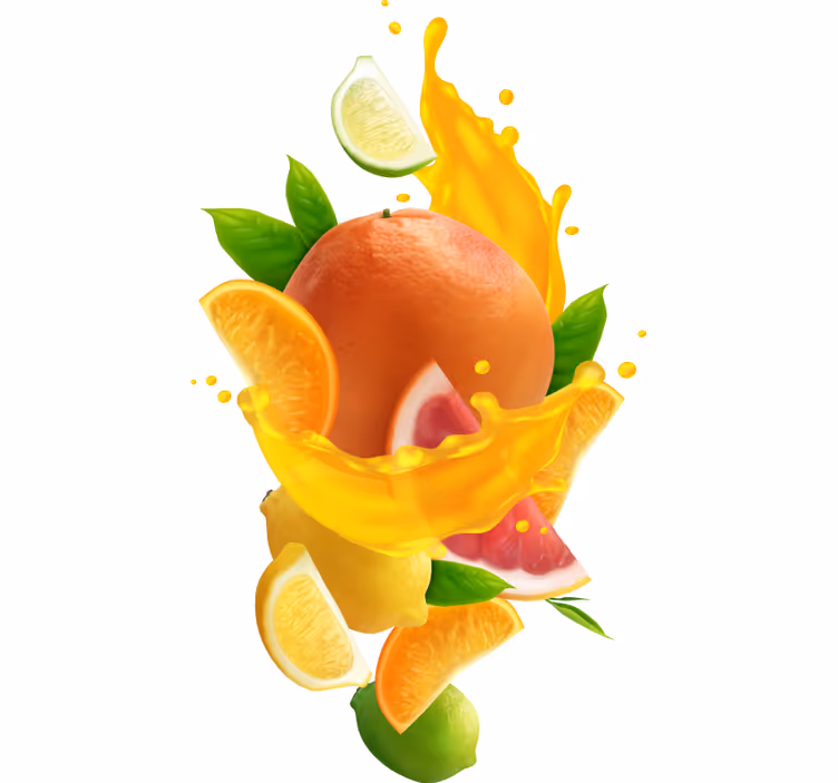 Rullgardin orange fruktsprut - Tenstickers