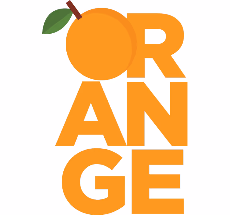 Rullgardin orange klistermärke - Tenstickers