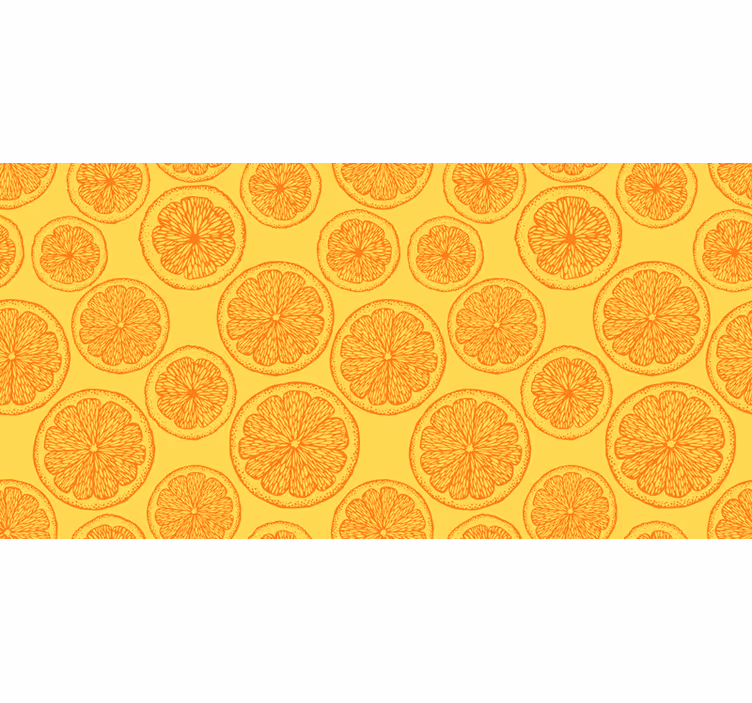 Rullgardin orange handritat mönster möbel - Tenstickers