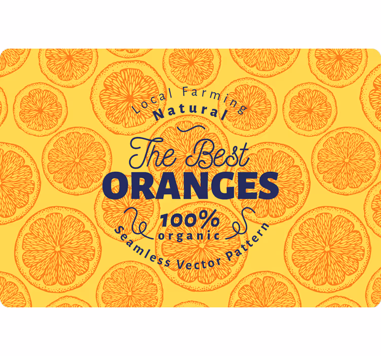 Rullgardin orange handritad mönster laptop - Tenstickers