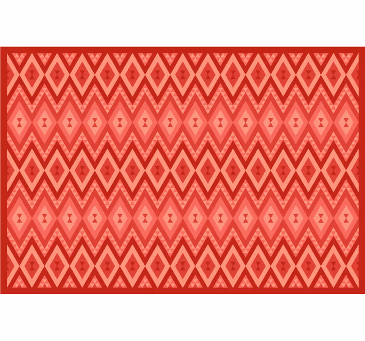 Rullgardin röd etniskt vintage design - Tenstickers