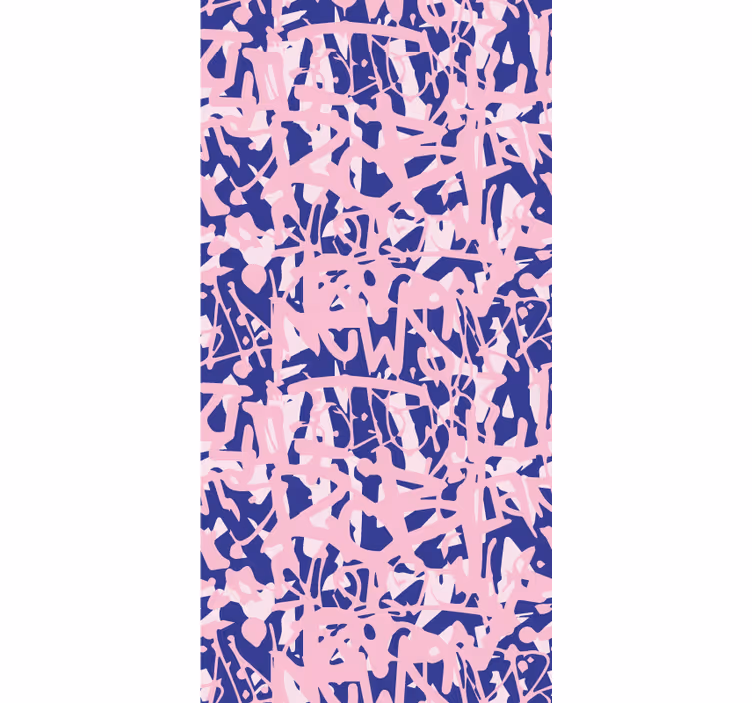 Rullgardin tonåringar rosa och lila graffitimönster - Tenstickers