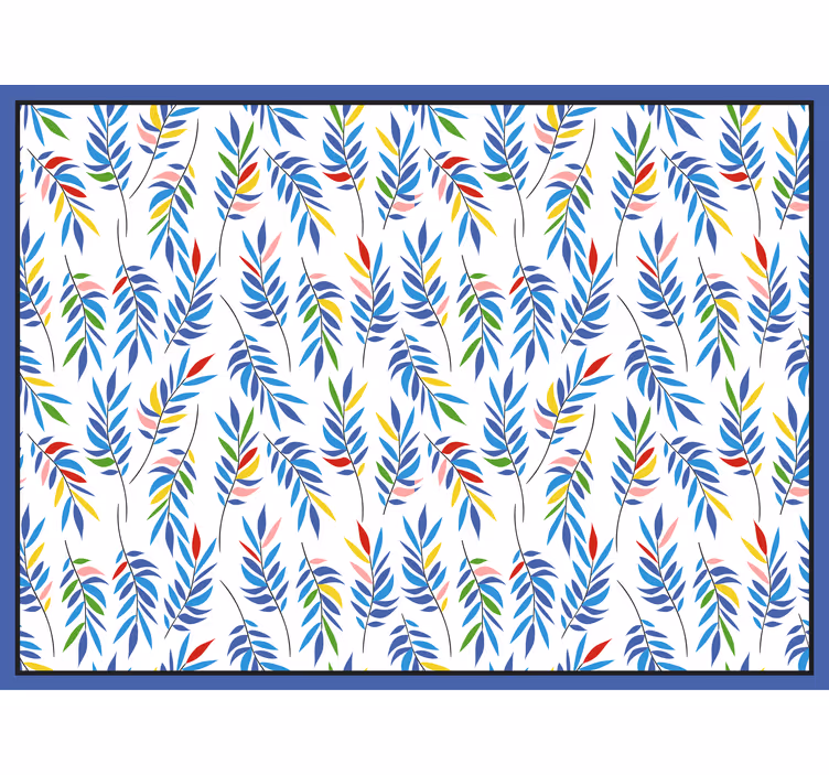 Rullgardin badrum flerfärgad mosaik små blad - Tenstickers