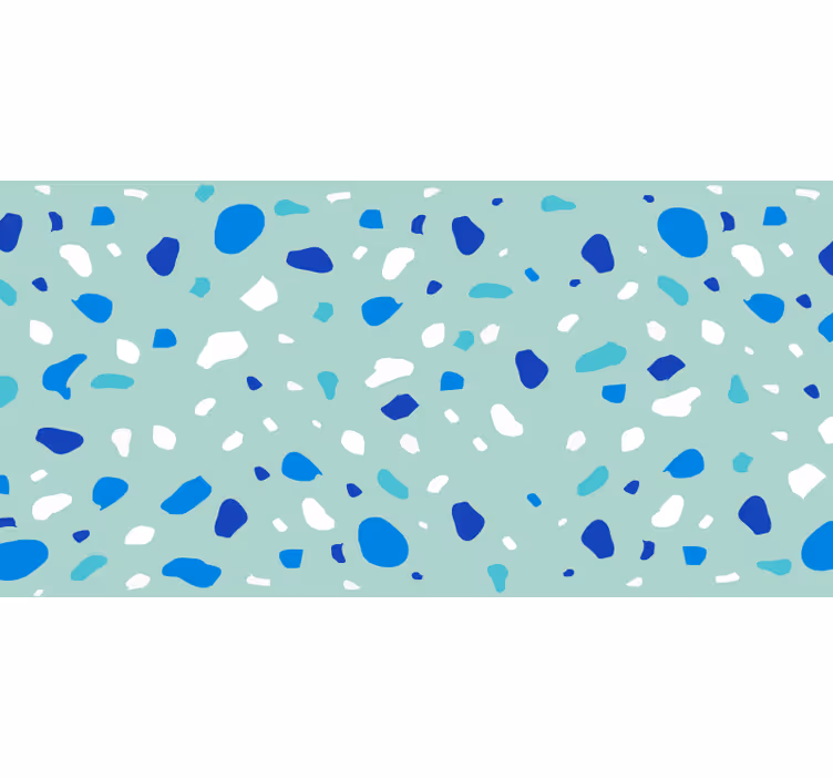 Rullgardin badrum blå nyanser terrazzo - Tenstickers