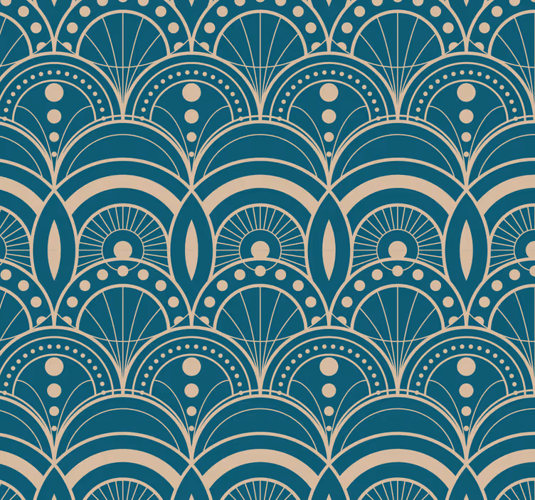 Rullgardin klassisk vintage art déco tapet - Tenstickers