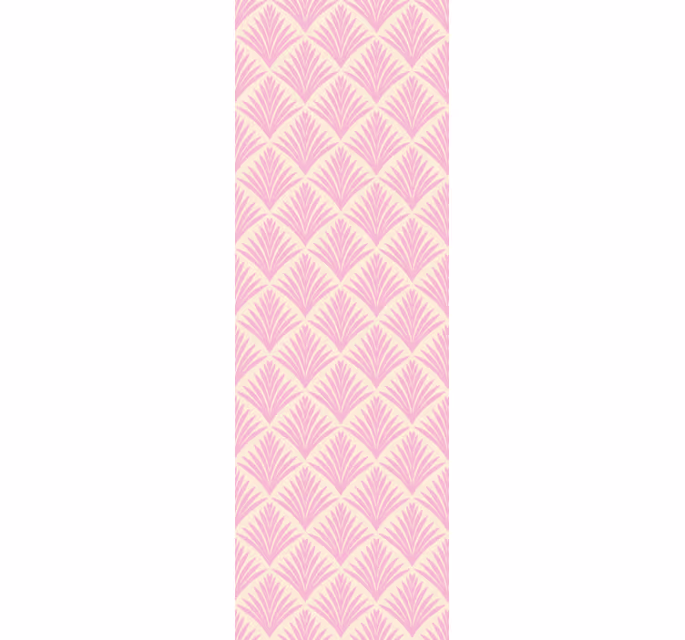 Rullgardin klassisk pastellrosa palm retro mönster - Tenstickers