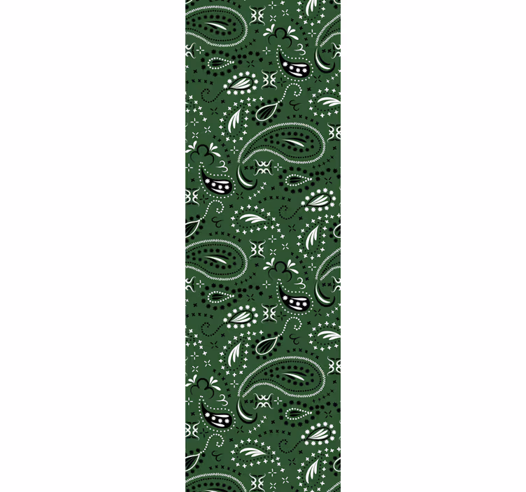 Rullgardin klassisk teal paisley - Tenstickers