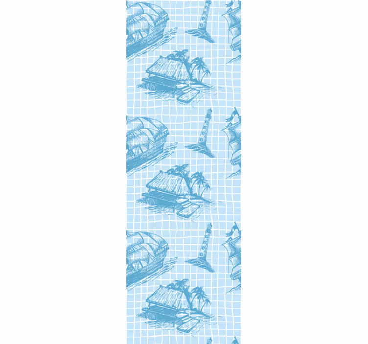 Rullgardin klassisk westwind toile mönsterdesign - Tenstickers