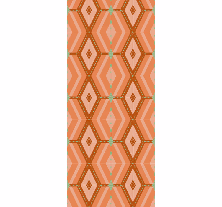 Rullgardin klassisk 30-tals höstfärger geometrisk - Tenstickers