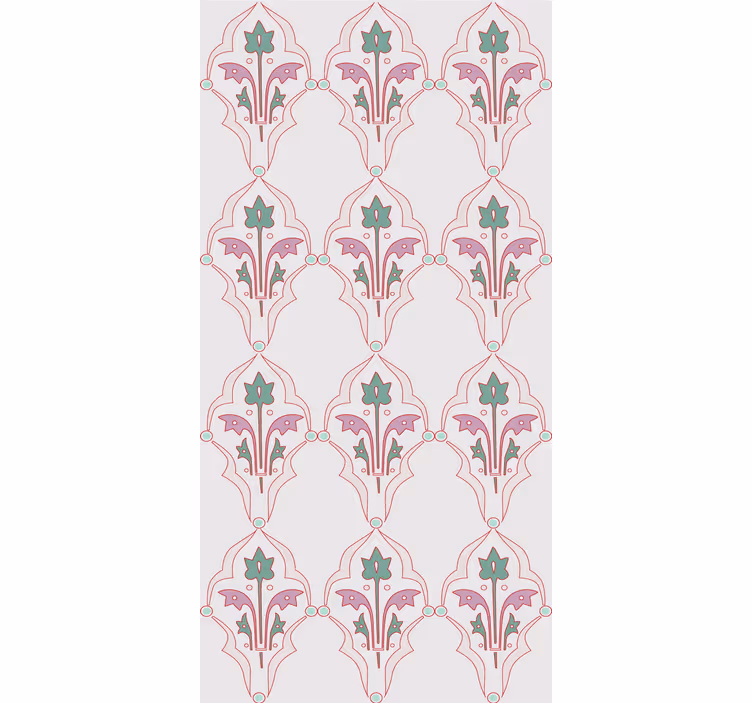 Rullgardin klassisk formaliserad blommönster - Tenstickers