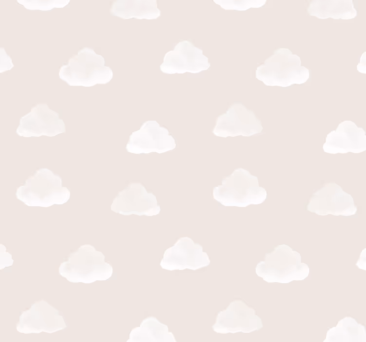Rullgardin barnrum beige moln mönster - Tenstickers