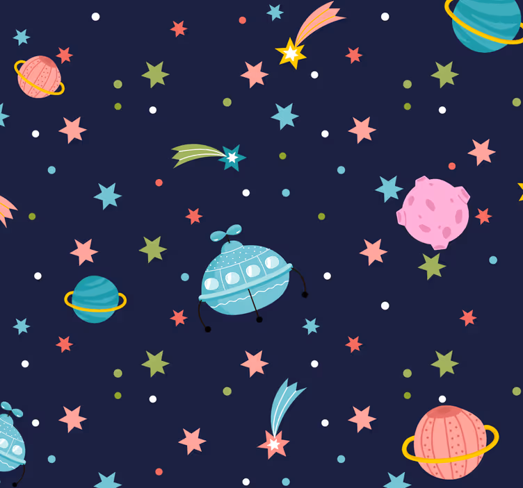 Rullgardin barnrum celestial space - Tenstickers